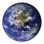 Satellite image of the earth.