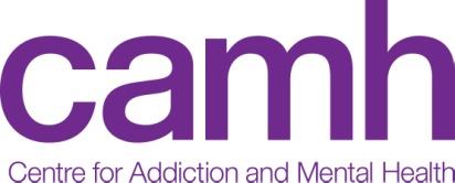 Centre for Addiction and Mental Health (CAMH) logo.