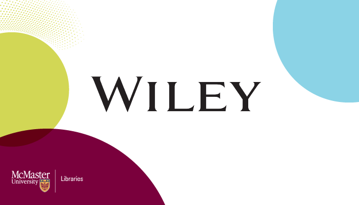 Wiley logo and McMaster Libraries logo.